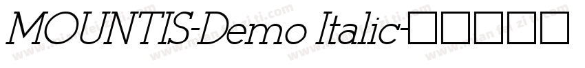 MOUNTIS-Demo Italic字体转换